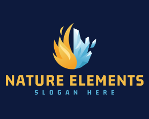 Fire Ice Element logo design