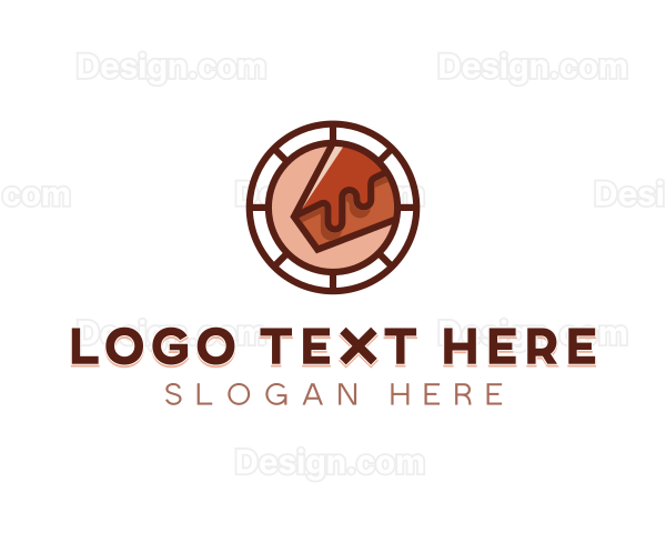 Chocolate Cake Dessert Logo