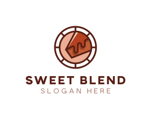 Chocolate Cake Dessert logo design