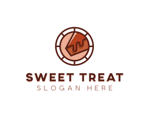 Chocolate Cake Dessert logo design