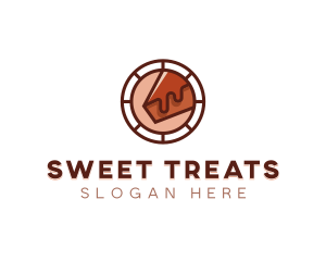 Chocolate Cake Dessert logo design