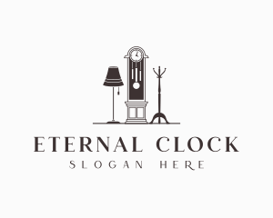 Clock Furniture Decoration logo design