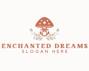 Mushroom Garden Plant logo design