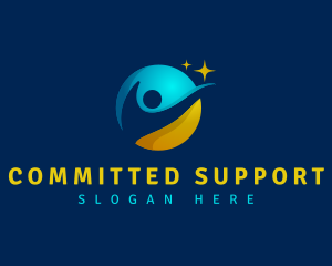 Human Leadership Support logo design