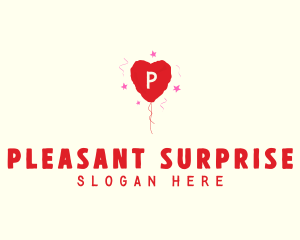 Valentine Heart Balloon logo design