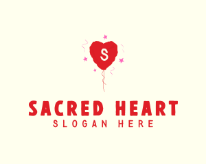 Valentine Heart Balloon logo design