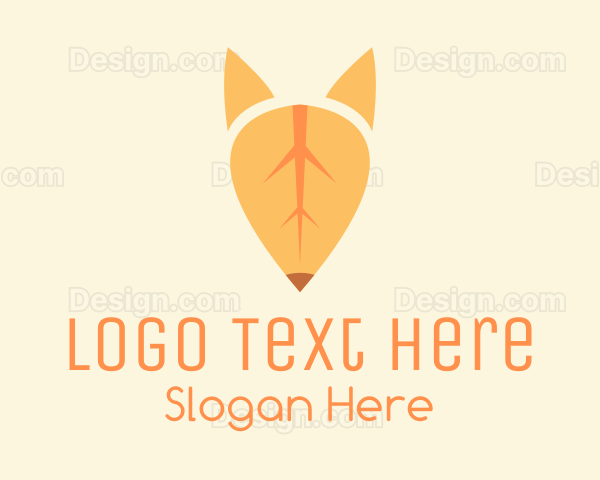 Orange Fox Leaf Logo