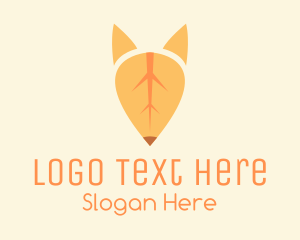 Orange Fox Leaf  logo