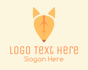 Orange Fox Leaf  Logo