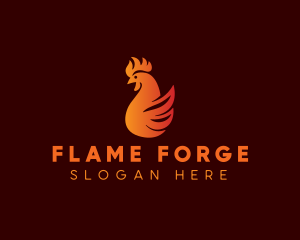 Flame Chicken Grill logo design