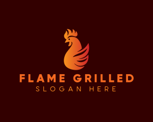 Flame Chicken Grill logo design