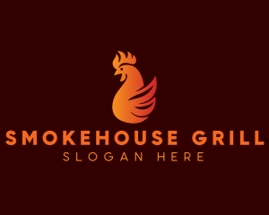 Flame Chicken Grill logo design