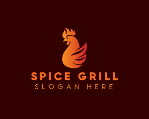 Flame Chicken Grill logo design