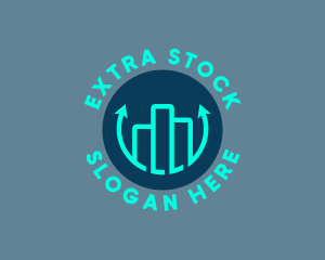 Stocks Arrow Entrepreneur logo design