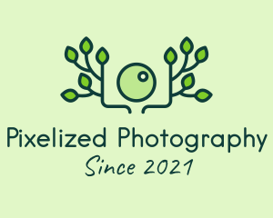 Green Nature Camera logo design