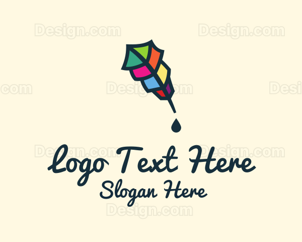 Colorful Quill Pen Logo