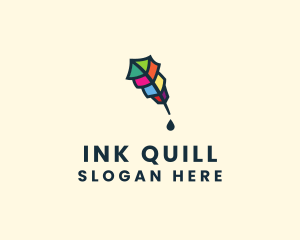 Colorful Quill Pen logo