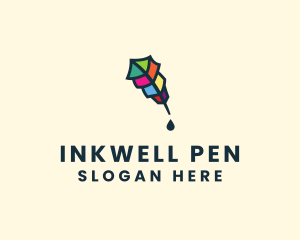 Colorful Quill Pen logo design