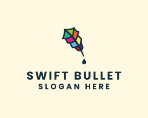 Colorful Quill Pen logo design