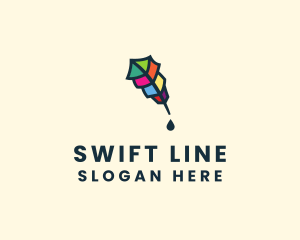 Colorful Quill Pen logo design