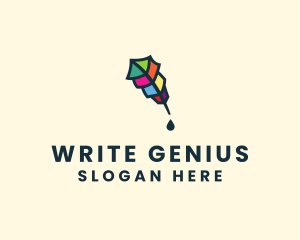 Colorful Quill Pen logo