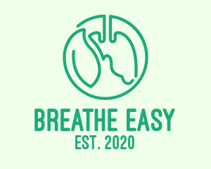 Green Herbal Lung Medicine logo design