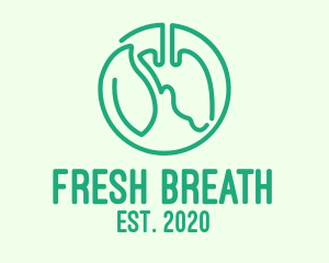 Green Herbal Lung Medicine logo design