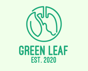 Green Herbal Lung Medicine logo design