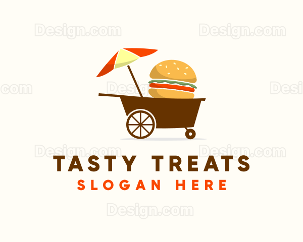 Hamburger Food Cart Logo