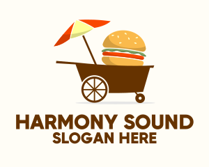 Hamburger Food Cart  Logo