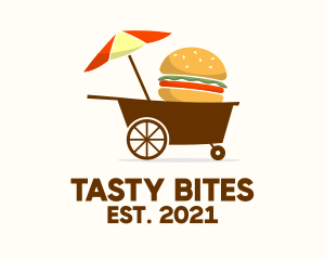 Hamburger Food Cart  logo design