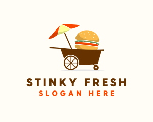 Hamburger Food Cart  Logo