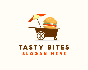 Hamburger Food Cart  logo design