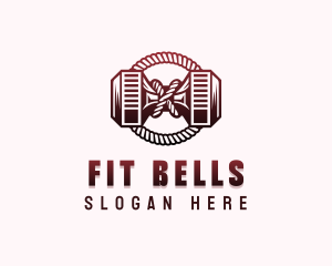 Dumbbell Weights Fitness logo design