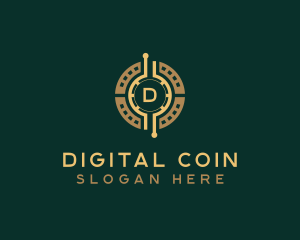 Digital Coin Currency logo design