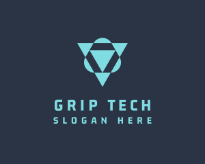 Modern Tech Triangle logo design