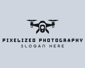 Quadcopter Camera Drone logo design