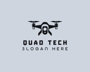 Quadcopter Camera Drone logo design