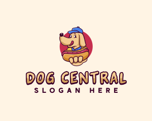 Dog Hotdog Snack logo design