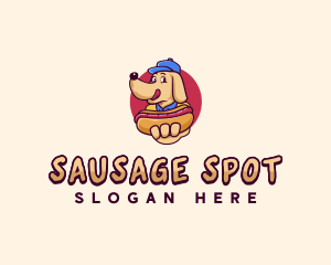 Dog Hotdog Snack logo design