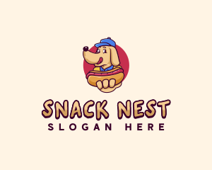 Dog Hotdog Snack logo design