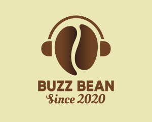 Coffee Bean Headphones logo design