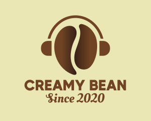 Coffee Bean Headphones logo design