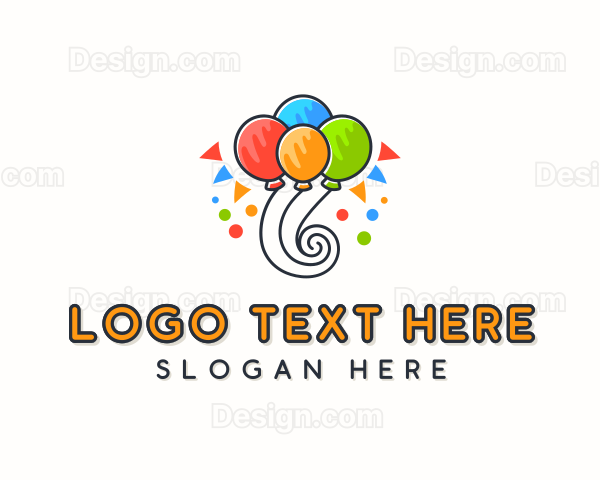 Party Supplies Balloon Logo