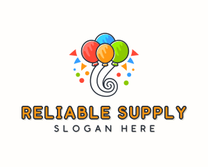 Party Supplies Balloon logo design