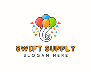 Party Supplies Balloon logo design