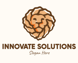Brown Tribal Lion logo