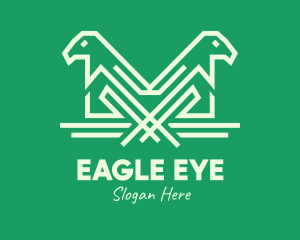 Simple Eagle Line Art logo