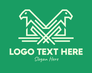 Simple - Simple Eagle Line Art logo design