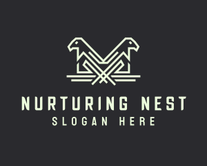 Bird Aviary Nest logo design